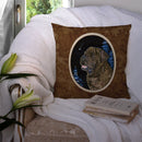 Starry Night Mastiff Decorative Throw Pillow 14x14 Indoor Outdoor Accent Cushion, Fabric Cover with Insert for Sofa, Bed, Porch & Living Room