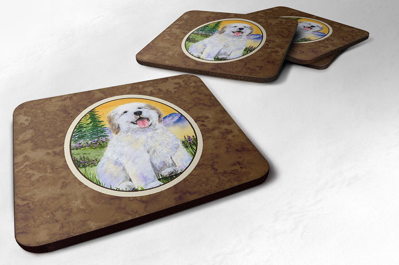 Set of 4 Great Pyrenees Foam Coasters