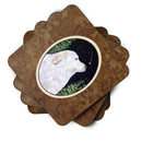 Starry Night Great Pyrenees Foam Coasters Set of 4 Cup Coasters for Indoor Outdoor, Tabletop Protection, Anti Slip, Mouse pad Material