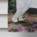 Starry Night Great Pyrenees House Flag 28x40 Porch Sleeve Pole Decorative Outside Yard Banner Artwork Wall Hanging, Polyester