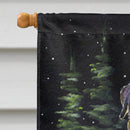 Starry Night Rottweiler House Flag 28x40 Porch Sleeve Pole Decorative Outside Yard Banner Artwork Wall Hanging, Polyester