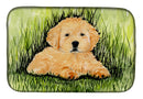 Golden Retriever Dish Drying Mat Absorbent Dish Drying Mat Pad for Kitchen Counter Dish Drainer Mat for Countertop, 14 x 21", Multicolor