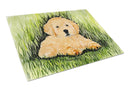Golden Retriever Cutting Board Tempered Glass Kitchen Cutting Surface, Heat Resistant Chopping, Non-Slip Feet, Food Prep & Serving