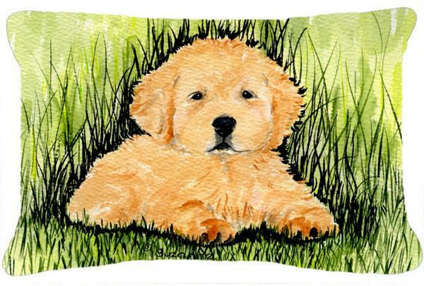 Golden Retriever Decorative   Canvas Fabric Pillow