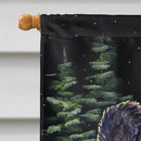 Starry Night Karelian Bear Dog House Flag 28x40 Porch Sleeve Pole Decorative Outside Yard Banner Artwork Wall Hanging, Polyester