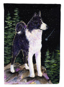 Starry Night Karelian Bear Dog House Flag 28x40 Porch Sleeve Pole Decorative Outside Yard Banner Artwork Wall Hanging, Polyester