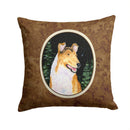 Starry Night Collie Smooth Decorative Throw Pillow 14x14 Indoor Outdoor Accent Cushion, Fabric Cover with Insert for Sofa, Bed, Porch & Living Room