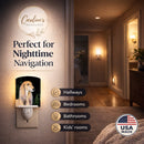 Starry Night Saluki Ceramic Night Light Compact, UL-Certified, Ideal for Bedroom, Bathroom, Nursery, Hallway, Kitchen, 6x4x3, Multicolor