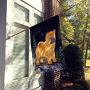 Starry Night Chow Chow House Flag 28x40 Porch Sleeve Pole Decorative Outside Yard Banner Artwork Wall Hanging, Polyester
