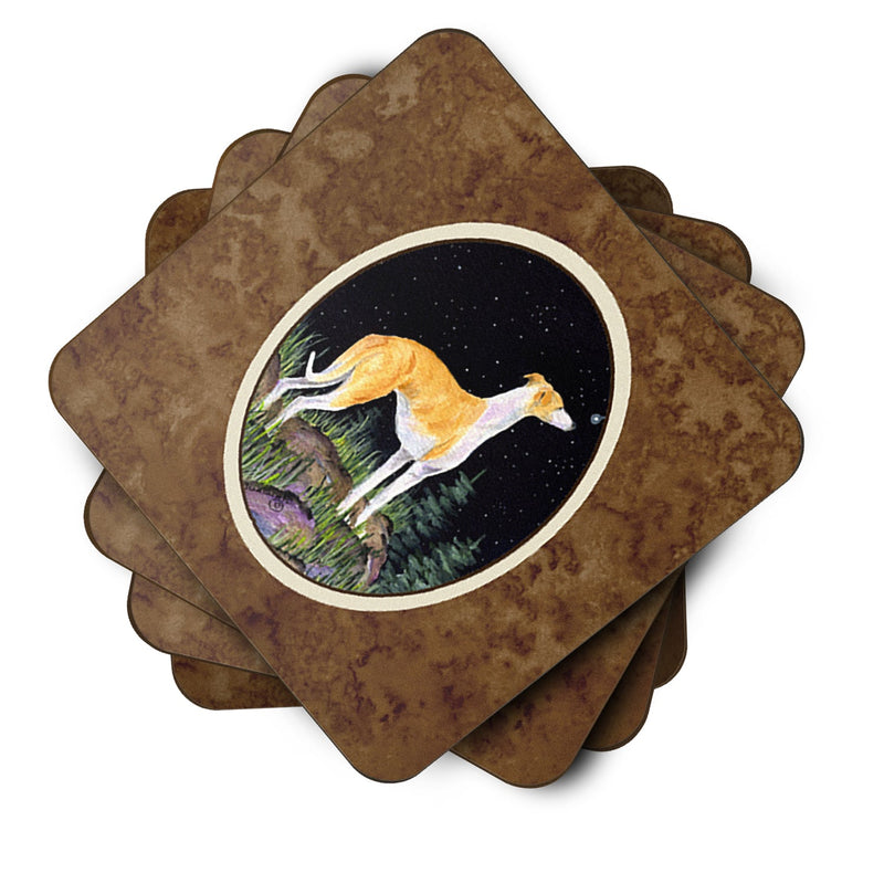 Starry Night Whippet Foam Coasters Set of 4