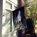 Starry Night Scottish Deerhound House Flag 28x40 Porch Sleeve Pole Decorative Outside Yard Banner Artwork Wall Hanging, Polyester