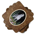 Starry Night Scottish Deerhound Foam Coasters Set of 4 Cup Coasters for Indoor Outdoor, Tabletop Protection, Anti Slip, Mouse pad Material