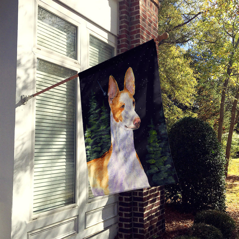 Starry Night Ibizan Hound Flag Canvas House Size