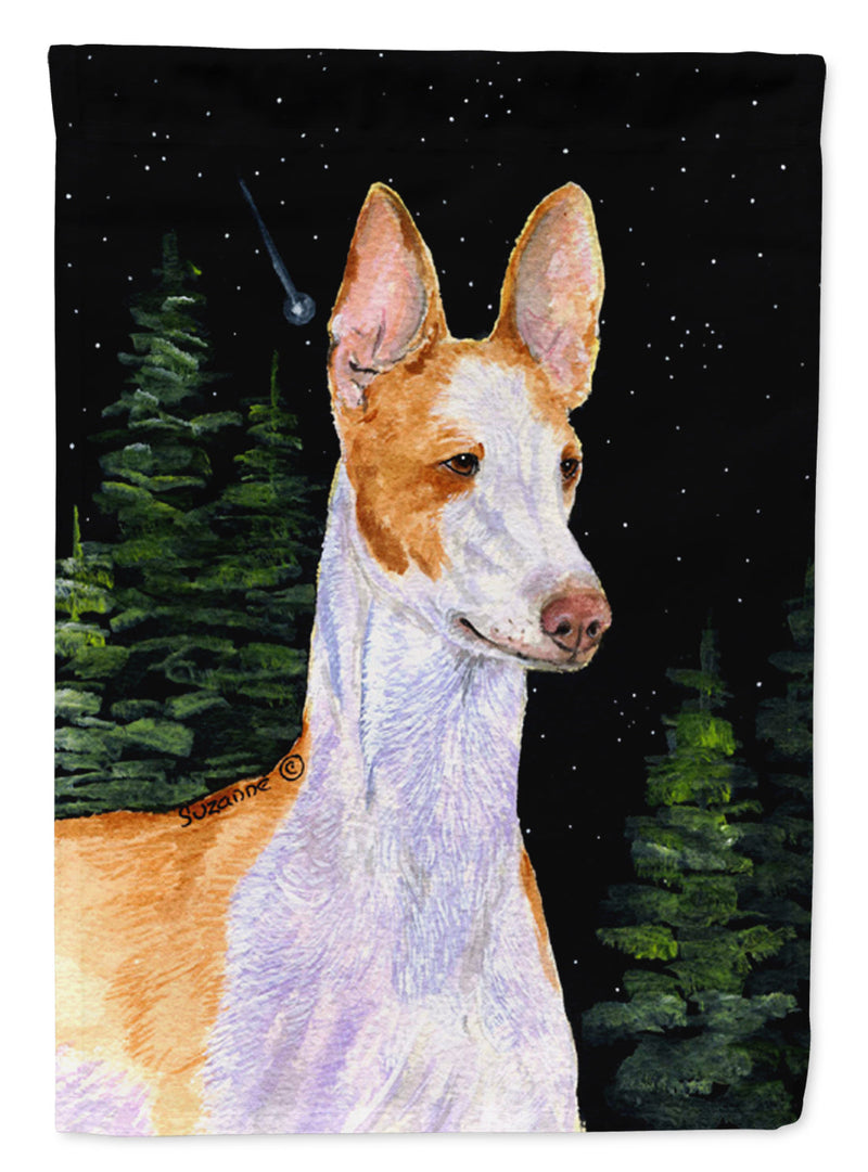 Starry Night Ibizan Hound Flag Canvas House Size