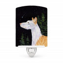 Starry Night Ibizan Hound Ceramic Night Light Compact, UL-Certified, Ideal for Bedroom, Bathroom, Nursery, Hallway, Kitchen, 6x4x3, Multicolor