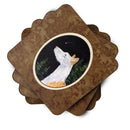 Starry Night Ibizan Hound Foam Coasters Set of 4 Cup Coasters for Indoor Outdoor, Tabletop Protection, Anti Slip, Mouse pad Material