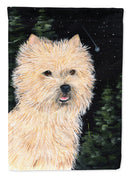 Starry Night Cairn Terrier House Flag 28x40 Porch Sleeve Pole Decorative Outside Yard Banner Artwork Wall Hanging, Polyester