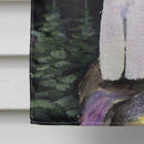 Starry Night Fox Terrier House Flag 28x40 Porch Sleeve Pole Decorative Outside Yard Banner Artwork Wall Hanging, Polyester