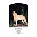 Starry Night Anatolian Shepherd Ceramic Night Light Compact, UL-Certified, Ideal for Bedroom, Bathroom, Nursery, Hallway, Kitchen, 6x4x3, Multicolor