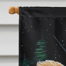 Starry Night Chihuahua House Flag 28x40 Porch Sleeve Pole Decorative Outside Yard Banner Artwork Wall Hanging, Polyester