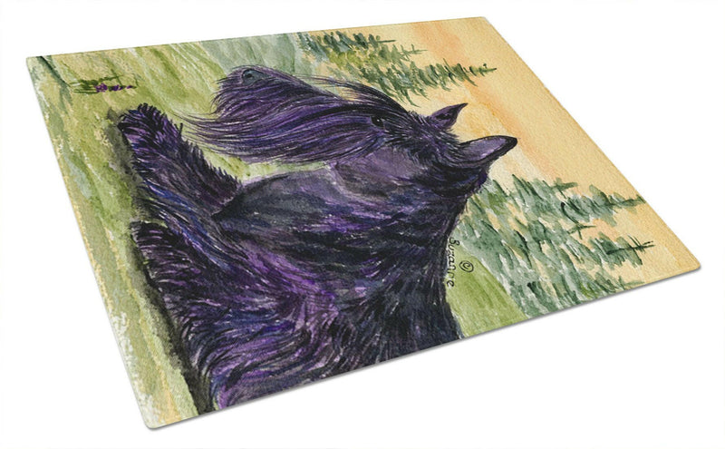 Scottish Terrier Glass Cutting Board Large