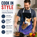 Starry Night Chihuahua Apron Cooking Kitchen Server Baking Crafts Gardening for Adult Women Men, Unisex, Large, Multicolor