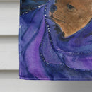 Starry Night Chihuahua House Flag 28x40 Porch Sleeve Pole Decorative Outside Yard Banner Artwork Wall Hanging, Polyester