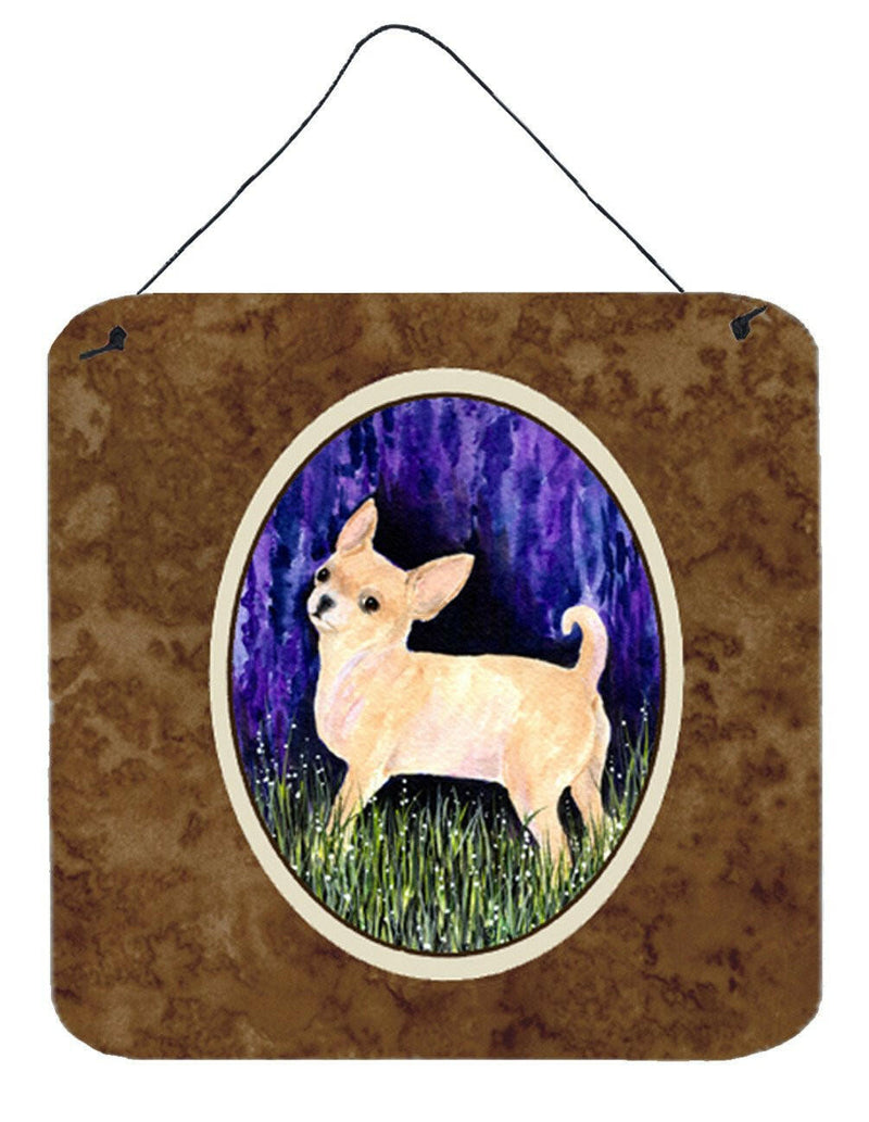 Starry Night Chihuahua Aluminium Metal Wall or Door Hanging Prints