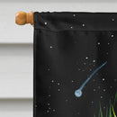 Starry Night Chihuahua House Flag 28x40 Porch Sleeve Pole Decorative Outside Yard Banner Artwork Wall Hanging, Polyester