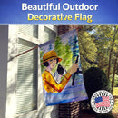 Woman driving with her Boston Terrier House Flag 28x40 Porch Sleeve Pole Decorative Outside Yard Banner Artwork Wall Hanging, Polyester
