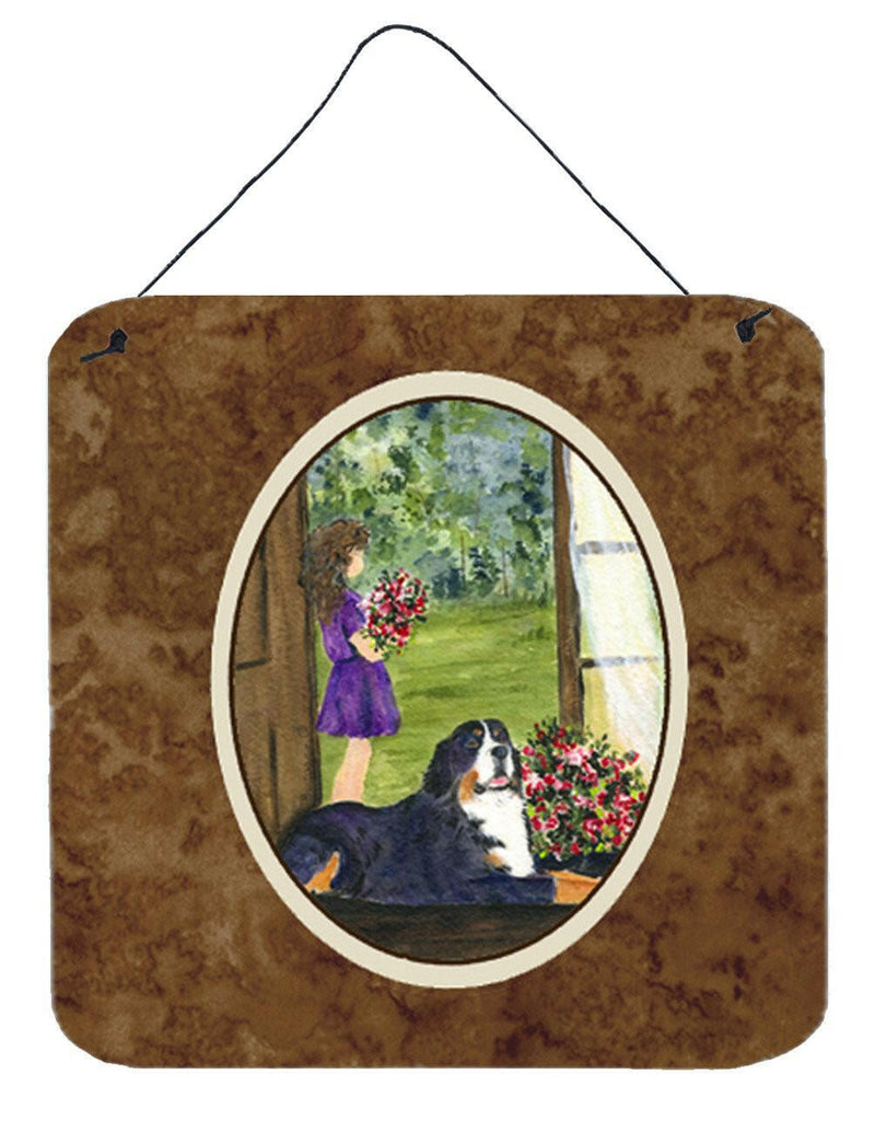 Little Girl with her Bernese Mountain Dog Wall or Door Hanging Prints