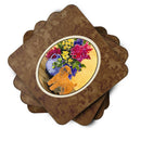 Brussels Griffon Foam Coasters Set of 4 Cup Coasters for Indoor Outdoor, Tabletop Protection, Anti Slip, Mouse pad Material