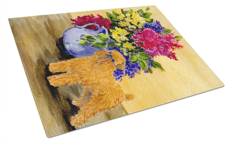 Brussels Griffon Glass Cutting Board Large