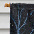 Starry Night Tibetan Mastiff House Flag 28x40 Porch Sleeve Pole Decorative Outside Yard Banner Artwork Wall Hanging, Polyester