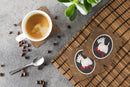Scottish Terrier Foam Coasters Set of 4 Cup Coasters for Indoor Outdoor, Tabletop Protection, Anti Slip, Mouse pad Material