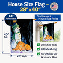 Snowman with Lakeland Terrier House Flag 28x40 Porch Sleeve Pole Decorative Outside Yard Banner Artwork Wall Hanging, Polyester