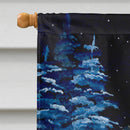 Starry Night Border Collie House Flag 28x40 Porch Sleeve Pole Decorative Outside Yard Banner Artwork Wall Hanging, Polyester