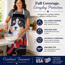 Bernese Mountain Dog Apron Cooking Kitchen Server Baking Crafts Gardening for Adult Women Men, Unisex, Large, Multicolor