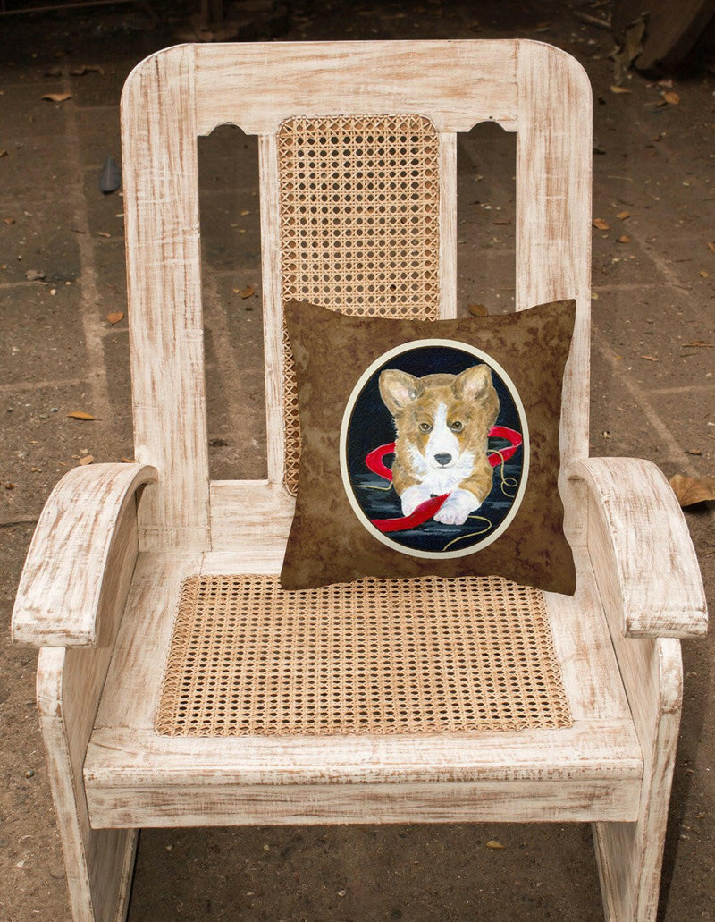 Corgi Decorative   Canvas Fabric Pillow