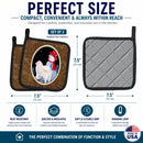 Samoyed Pot Holder Set of 2 Heat Resistant Quilted Hot Pads 7.5 x 7.5 Inch, Insulated Kitchen Trivets for Cooking & Baking
