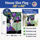 Bernese Mountain Dog House Flag 28x40 Porch Sleeve Pole Decorative Outside Yard Banner Artwork Wall Hanging, Polyester
