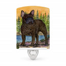 French Bulldog Ceramic Night Light Compact, UL-Certified, Ideal for Bedroom, Bathroom, Nursery, Hallway, Kitchen, 6x4x3, Multicolor