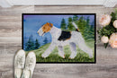 Fox Terrier Doormat Indoor Outdoor 24H X 36W Front Door Mat Rugs for Entryway, Non Slip Washable Low Pile,