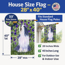 Bearded Collie House Flag 28x40 Porch Sleeve Pole Decorative Outside Yard Banner Artwork Wall Hanging, Polyester
