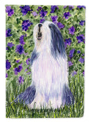 Bearded Collie House Flag 28x40 Porch Sleeve Pole Decorative Outside Yard Banner Artwork Wall Hanging, Polyester