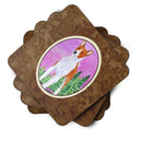 Basenji Foam Coasters Set of 4 Cup Coasters for Indoor Outdoor, Tabletop Protection, Anti Slip, Mouse pad Material