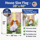 English Toy Spaniel House Flag 28x40 Porch Sleeve Pole Decorative Outside Yard Banner Artwork Wall Hanging, Polyester