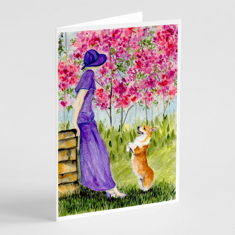 Corgi Greeting Cards and Envelopes Pack of 8