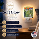 Poodle Ceramic Night Light Compact, UL-Certified, Ideal for Bedroom, Bathroom, Nursery, Hallway, Kitchen, 6x4x3, Multicolor