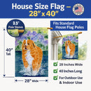 Nova Scotia Duck Toller House Flag 28x40 Porch Sleeve Pole Decorative Outside Yard Banner Artwork Wall Hanging, Polyester